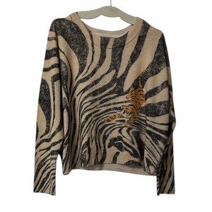 Anthropologie PIlcro 100% Cashmere Tiger Sweater size Small NWT!